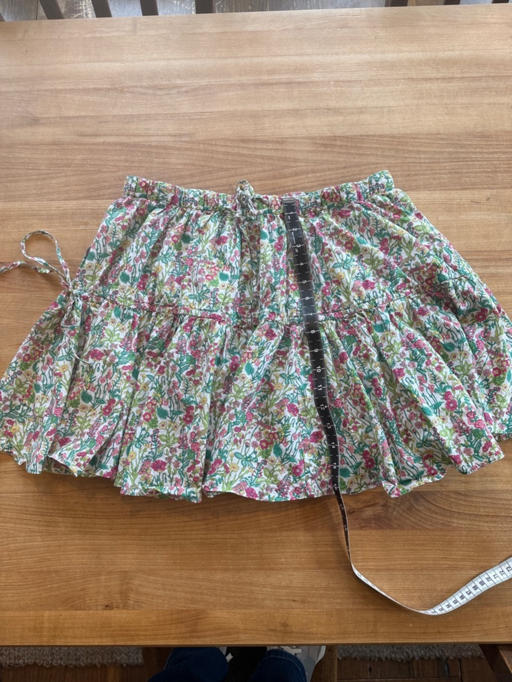 J. Crew Liberty London Pink and Green Floral Tiered Mini Skirt